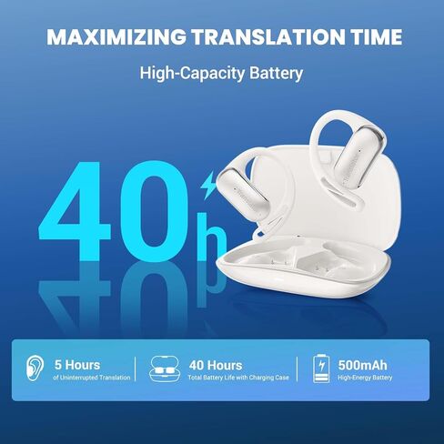 AI Translator Earbuds Translation Earbuds Real-Time 98% Accuracy 0.5s Response |Lifetime Free Offline Translation(8 Languages) & Online Translation(144 Languages)|(AF56 Beige Offline) in Kuwait