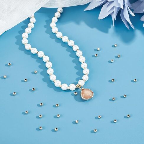 UNICRAFTALE About 400pcs 304 Stainless Steel Beads 5mm Round Spacer Charm Loose Metal Beads Tiny Smooth Beads for Necklaces Bracelets Jewelry Making 1.8mm Hole Stainless Steel Color in Saudi Arabia
