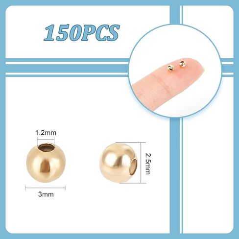 UNICRAFTALE About 400pcs 304 Stainless Steel Beads 5mm Round Spacer Charm Loose Metal Beads Tiny Smooth Beads for Necklaces Bracelets Jewelry Making 1.8mm Hole Stainless Steel Color in Saudi Arabia