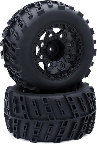 RC Monster Truck 2.8 "Tires and Wheel Rim 12mm Hex for1/10 HPI HSP Savage XS TM Flux ARRMA 1/10 GORGON KDM.RACING SUCCESSOR HNR H9801 MARS,Set of 4 in Kuwait