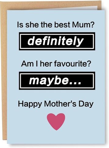 Funny First Mothers Day Card for New Mom Wife Best Friend Bestie Sister Aunt Niece, Humorous Happy 1st Mother's Day Card Gift from Husband Baby, New Mom Gift in Kuwait