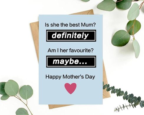 Funny First Mothers Day Card for New Mom Wife Best Friend Bestie Sister Aunt Niece, Humorous Happy 1st Mother's Day Card Gift from Husband Baby, New Mom Gift in Kuwait