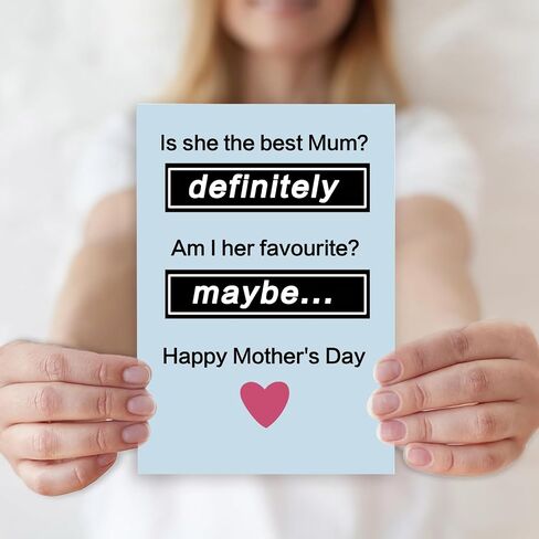 Funny First Mothers Day Card for New Mom Wife Best Friend Bestie Sister Aunt Niece, Humorous Happy 1st Mother's Day Card Gift from Husband Baby, New Mom Gift in Kuwait