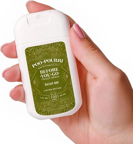 Poo-Pouri Before-You-Go Holiday Pocket Sprayer, Berry and Bright, 1 Fl Oz - Cinnamon, Cranberry and Balsam Fir in Kuwait