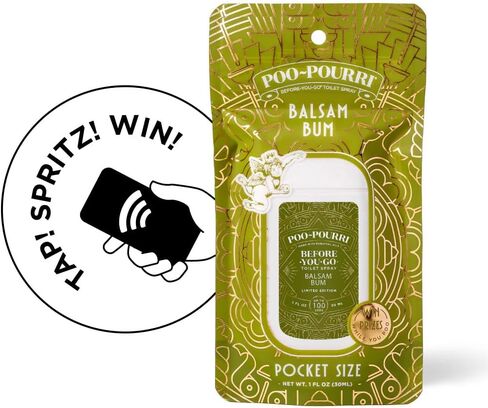 Poo-Pouri Before-You-Go Holiday Pocket Sprayer, Berry and Bright, 1 Fl Oz - Cinnamon, Cranberry and Balsam Fir in Kuwait