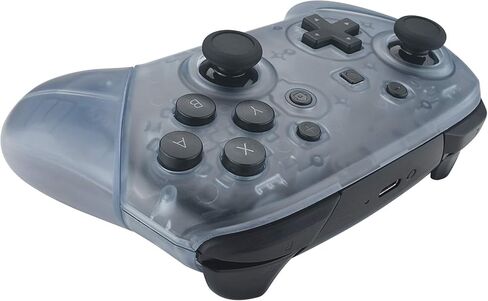 eXtremeRate Clear Atomic Puple Faceplate Backplate Handles for Nintendo Switch Pro Controller, DIY Replacement Grip Housing Shell Cover for Nintendo Switch Pro - Controller NOT Included in Saudi Arabia