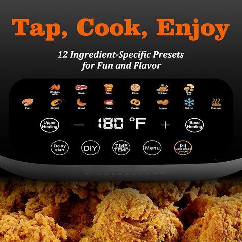 Fullwill Air Fryer with Viewing Window 6QT,5-in-1 Multi-Function(Air Fry,Roast,Bake,Reheat,Dehydrate) plus 7 One-Touch Presets for Wings,Fries,Steak and More,85% Less Oil Cooking for Families in Saudi Arabia