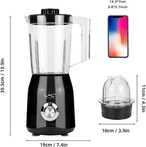 Blender for Smoothies,300W Personal Blender and Grinder Combo for Kitchen with a 54oz Portable Smoothie Cups,Shakes,Juices,Frozen Drinks and a 12oz Coffee Cup with Seal Cover for Coffee Beans in Saudi Arabia