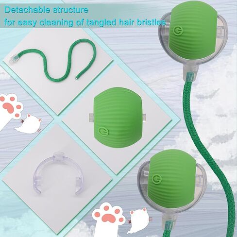لعبة Toy Dog Dog Interactive Cat: لعبة أليفة تلقائية متداخلة للحيوانات الأليفة مع ضوء LED وذيل للتفعيل ، حاضر جرو هريرة ، تمرين مطاردة ، ترقية محاكاة الصيد (أخضر) in Kuwait