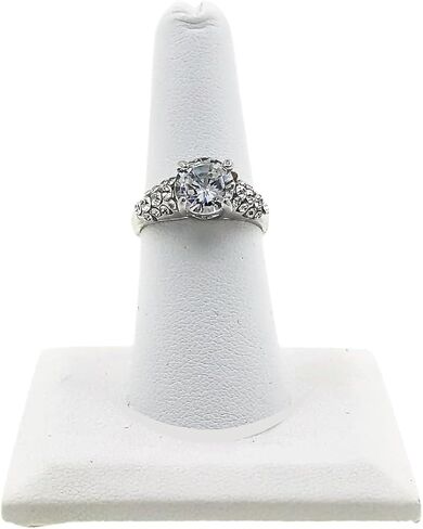 Novel Box® Single Finger Steel Gray Ring Stand Holder Jewelry Display 2X2X2 + NB Cleaning Cloth in Kuwait