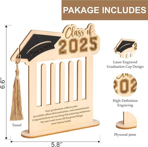 Graduation Money Holder 2025 - Unique College Graduation Gifts Ideas - Girls, Boys Graduation Gifts 2025, Bruh Money Holder for Cash, Senior College, University Graduates Presents for Students (Wood) in Kuwait