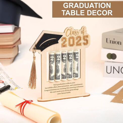 Graduation Money Holder 2025 - Unique College Graduation Gifts Ideas - Girls, Boys Graduation Gifts 2025, Bruh Money Holder for Cash, Senior College, University Graduates Presents for Students (Wood) in Kuwait