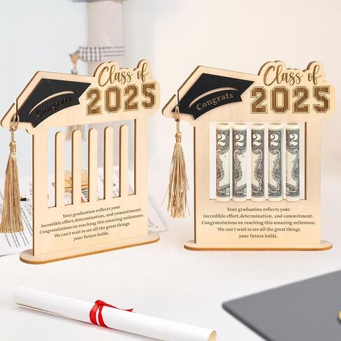 Graduation Money Holder 2025 - Unique College Graduation Gifts Ideas - Girls, Boys Graduation Gifts 2025, Bruh Money Holder for Cash, Senior College, University Graduates Presents for Students (Wood) in Kuwait