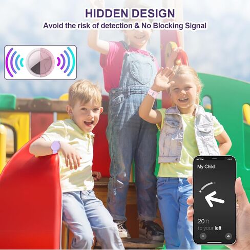 Apple Airtag Holder for Kids Hidden, Air Tag-2 Pack GPS Tracker Case, Silicone Hidden AirTag Holder for Kids with Safety Pin, Elderly, Luggage, Backpack, Cloth (Navy+Pink) in Kuwait
