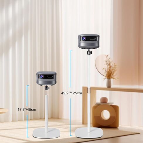 Projector Stand Floor Projector Mount Stand 1/4 Screw with Heavy Base, Adjustable Height 33"-50",Arbitrary Angle adjustment, for Living Room, Courtyard, Bedroom in Kuwait