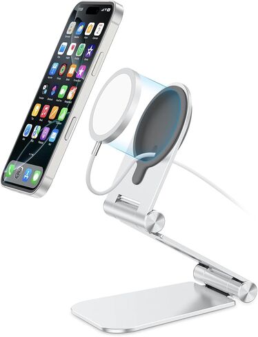 OMOTON MS02 Phone Stand for Magsafe Charger, Phone Holder for iPhone Silver in Kuwait