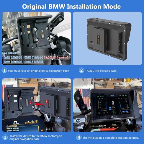 2025 CARPURIDE W502BS for BMW Motorcycle CarPlay & Android Auto Dual Bluetooth, 5" Waterproof GPS Navigation Screen, Data Reading, Native Wonder, TPMS, Light Sensor, Music Sharing, Intercom, 16-Pin in Kuwait