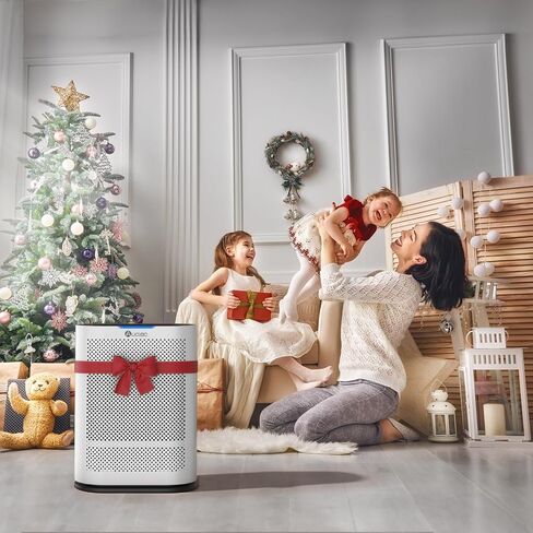 Air Purifiers for Home Large Room Cover 2,100 Ft²,Home Air Purifier with Air Quality Monitor & Aromatherapy,Auto H13 Air Purifier Removes Pets Hair Dust Smoke Odor,with 7 Colors Light(Black) in Saudi Arabia
