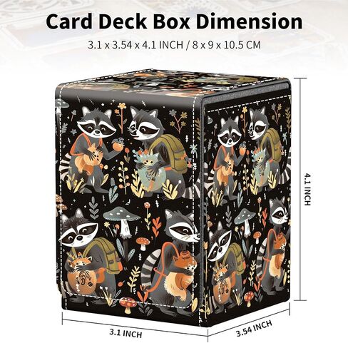 مربع سطح السفينة لبطاقات التداول ، MTG Deck Box يناسب 100+ بطاقات أحذية واحدة ، PU Leather Strong Magnet Card Deck حامل لـ Magic Commander TCG CCG ، Otter Pattern in Kuwait
