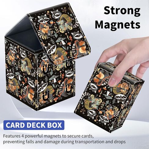 مربع سطح السفينة لبطاقات التداول ، MTG Deck Box يناسب 100+ بطاقات أحذية واحدة ، PU Leather Strong Magnet Card Deck حامل لـ Magic Commander TCG CCG ، Otter Pattern in Kuwait