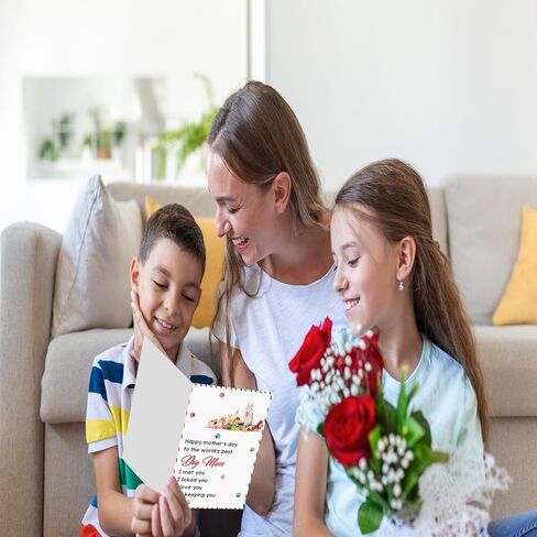 Huameigf Funny Mother’s Day Card for Dog Mom, Lovely Mothers Day Gift from Doggy, Best Dog Mom Ever Card for Women Her, I Love You More Than Treats in Kuwait