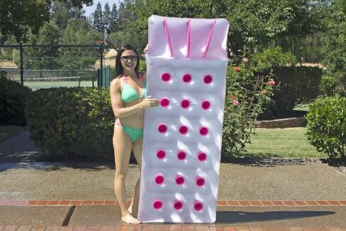 Poolmaster Classic French Pocket Inflatable Swimming Pool Mattress Float for Adults, Pink in Saudi Arabia