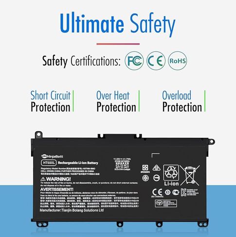 NinjaBatt Battery for HP 919700-850 JC04 JC03 15-BS015DX 15-BS113DX 15-BS115DX 15-BS060WM 15-BS013DX 15-BS070WM 17-BS049DX 17-BS011DX 250-G6 - High Performance [2200mAh/14.8v] in Kuwait