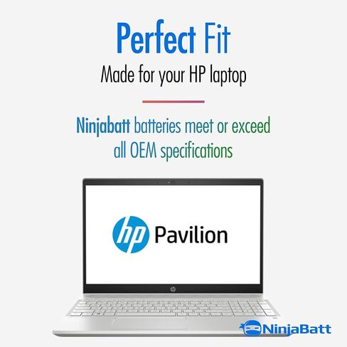 NinjaBatt Battery for HP 919700-850 JC04 JC03 15-BS015DX 15-BS113DX 15-BS115DX 15-BS060WM 15-BS013DX 15-BS070WM 17-BS049DX 17-BS011DX 250-G6 - High Performance [2200mAh/14.8v] in Kuwait