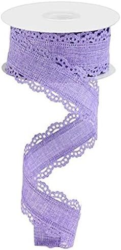 Scalloped Edge Ribbon on Canvas, 10 Yards (White, 1.5 Inch) in Saudi Arabia