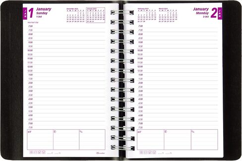 Brownline® 2025 PlannerPlus ™ Daily/Monthly Planner ، كتاب المواعيد ، 12 شهرًا ، من يناير إلى ديسمبر ، ملزمة مزدوجة ، 8 "× 5" ، أسود (CB634WN.BLK-25) in Saudi Arabia