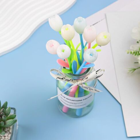 Color Changing Flower Pens, Gel Flower Pens Creative Gel Ink Changing Neutral Pen Cute Floral Change Ballpoint Pens for Office School Supplies, Teachers Student Gifts Black Ink 0.5mm (120 Pieces) in Saudi Arabia