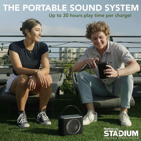 Rocksteady Stadium 2.0 Subwoofer - Bass اللاسلكي المحمولة - EQ -EQ- يصل إلى 150 قدم - عمر بطارية يصل إلى 30 ساعة - مضخم الصوت وحزام in Kuwait
