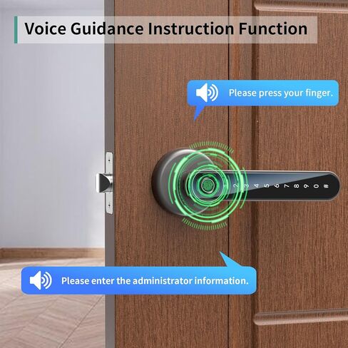 IRONZON Fingerprint Door Lock Biometric Door Lock with Keypad Keyless Entry Door Lock with Handle for Home Hotel Office Apartment Bedroom in Saudi Arabia