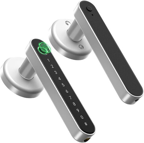 IRONZON Fingerprint Door Lock Biometric Door Lock with Keypad Keyless Entry Door Lock with Handle for Home Hotel Office Apartment Bedroom in Saudi Arabia