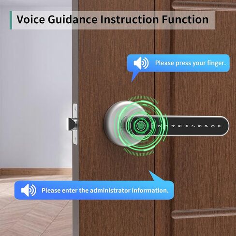 IRONZON Fingerprint Door Lock Biometric Door Lock with Keypad Keyless Entry Door Lock with Handle for Home Hotel Office Apartment Bedroom in Saudi Arabia