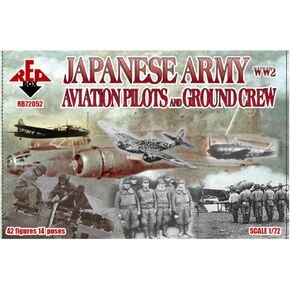 أرقام الصناديق الحمراء WWII الطيارين الجيش الياباني للطيران والطاقم الأرضي (42 قطعة) (1/72)