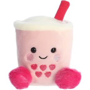 Aurora® Adorable Palm Pals™ Tangy Heart Boba™ Stuffed Animal - Pocket-Sized Play - Collectable Fun - Pink 5 Inches