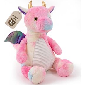 23.5" Pink Weighted Dinosaur Stuffed Animals, Cute Weighted Dinosaur Plush Toys for Kids, Soft Plush Toys for Baby, 4.4 lbs