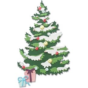 Sizzix Thinlits Die Set 8PK-Layered Christmas Tree, 664712, Multicolor