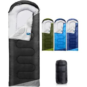 Rantizon Sleeping Bags for Adults Backpacking Lightweight Waterproof- Cold/Warm Weather Sleeping Bag for Mens Kids Boys Girls Camping Essentials Hiking Outdoor Travel Hunting with Compression Bags
