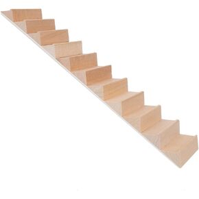 Miniature Stairs Micro Landscape Decorations Steps Model Wooden Stair Dollhouse Wooden Staircase Dollhouse Staircase Dollhouse Accessories for Dollhouse(Stairs Without handrails)
