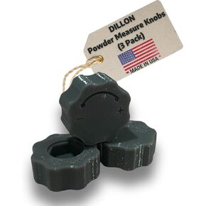 Dillon Powder Measure Knobs – Compatible with Dillon RL550, XL650, XL750, Super 1050 - Fits 1/4″ Bolt - Snaps onto 7/16" Head - Easy Installation - Rounded Edges for Easy Grip (Gunmetal Gray)