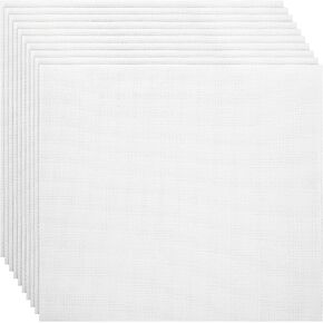 10 × 10 بوصة قطعة قماش عايدة ، 10 قطع 14 Count White Cross Stitch Fabric ، 14 Count Aida Cross Cross Fabric Classic Reserve ، للتطريز الحرفي ، الإبرة المصنوعة يدويًا ، حرف DIY
