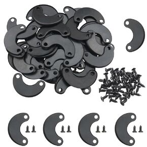 50PCS Black Metal Photo Frame Back Plate Buckles with Screws Wall Decoration Snap Fastener Mirror Frame Hardware Fitting Suitable for Wall Decoration and Exhibition Painting
