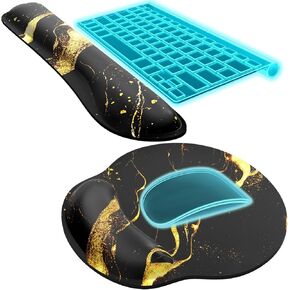 KTRIO Memory Foam Keyboard Wrist Rest - Ergonomic Wrist Rest for Computer Keyboard for Typing Pain Relief - Foldable
