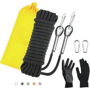 حبل تسلق ثابت 8 مم - حبل تسلق ثقيل لتسلق الصخور ، ومعدات تسلق الأشجار ، وحبل الأشجار ، وحبل التخييم ، وقوة عالية الشد - 10 أمتار (32 قدمًا) ، 20 مترًا (64 قدمًا) ، 30 مترًا (96 قدمًا) - برتقالي in Kuwait