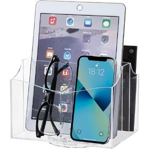 Hblife Acrylic 360 ° حامل التحكم عن بُعد ، و Caddy من Nightstand TV Remote ، ومربع منظم طاولة غرفة المعيشة ، ومستلزمات المكتب الغزل تخزين سطح المكتب لوحدة التحكم والهاتف ومشغل الوسائط والقلم