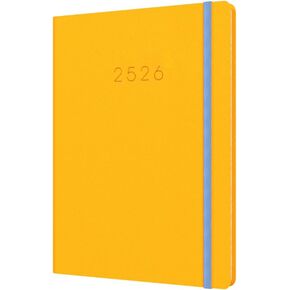 'Legacy' 14 Month Mid/Academic Year Planner, July 2025-August 2026 Week-to-View Diary, A5 Hard Cover, Blue
