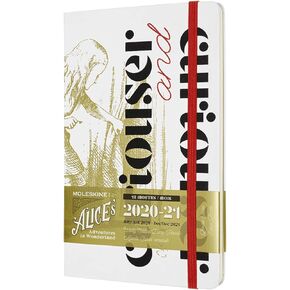 Moleskine Limited Edition Alice in Wonderland 18 Months 2020-2021 Weekly Planner و Hard Wover و Pocket (3.5 "× 5.5") أبيض أرنب أبيض
