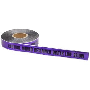 Mutual 17774 Polyethylene Underground Electric Line Detectable Marking Tape, 1000' Length x 2" Width, Red
